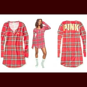 Pink Victoria’s Secret logo sleep dress